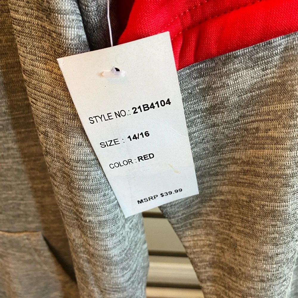 Savage Kids Red and Gray Hoodie‎